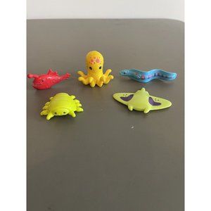 5 Fisher Price Octonauts Sea Creatures Figures Lot Octopus Eel Angler Fish Ray
